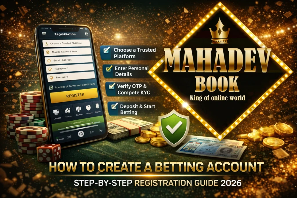 Step by step process to create a betting account in 2026