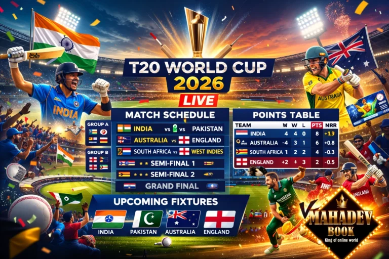 T20 World Cup 2026 match schedule and fixtures infographic