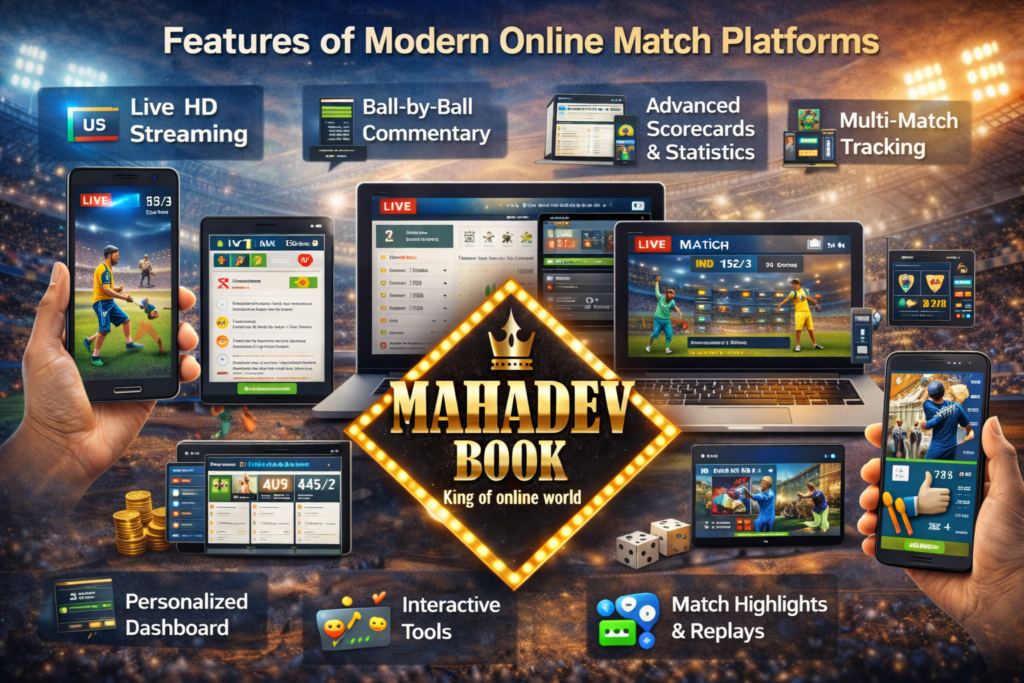 features of modern online match platform live streaming commentary statistics and highlights