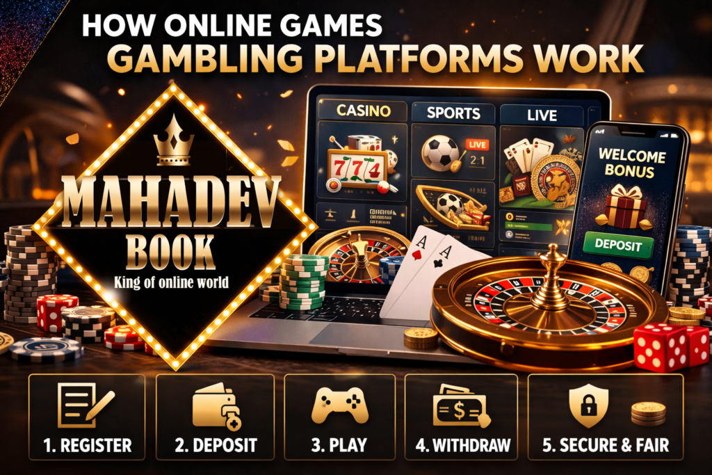 Mahadev Book online gambling platform guide showing how online betting platforms work