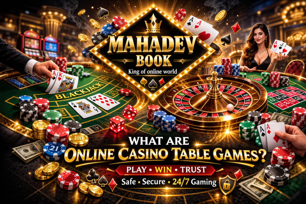 Mahadev Book Online Casino Table Games – Blackjack Roulette PokerC