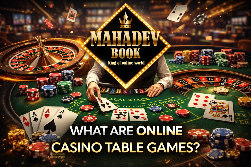 Mahadev Book Online Casino Table Games – Blackjack Roulette Poker