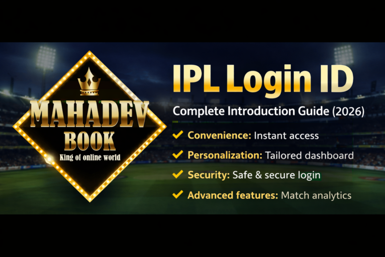 IPL Login ID Mahadev Book banner with secure cricket ID login features